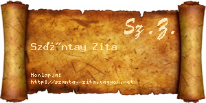 Szántay Zita névjegykártya